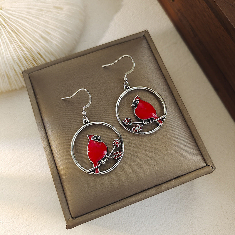 Cardinal Bird Earrings