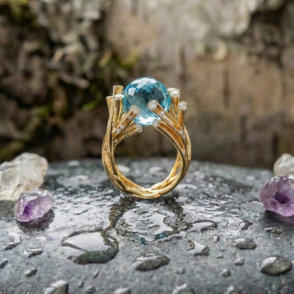 Elegant Blue Topaz Ring