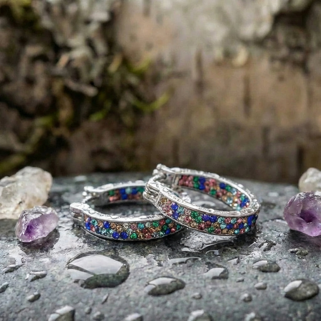 Elegant Colorful Crystal Earrings