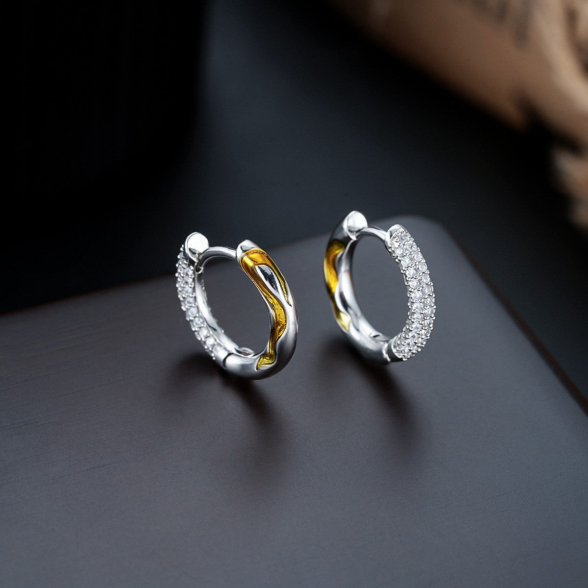Elegant Crystal Hoop Earrings