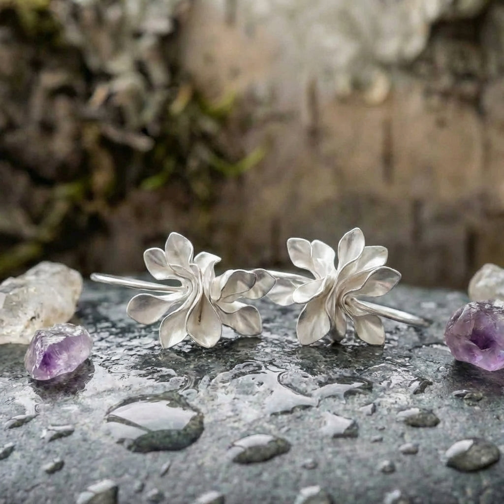 Elegant Floral Drop Earrings