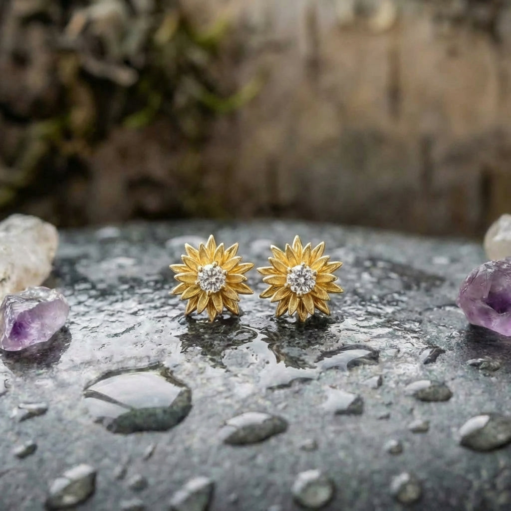 Elegant Flower Stud Earrings