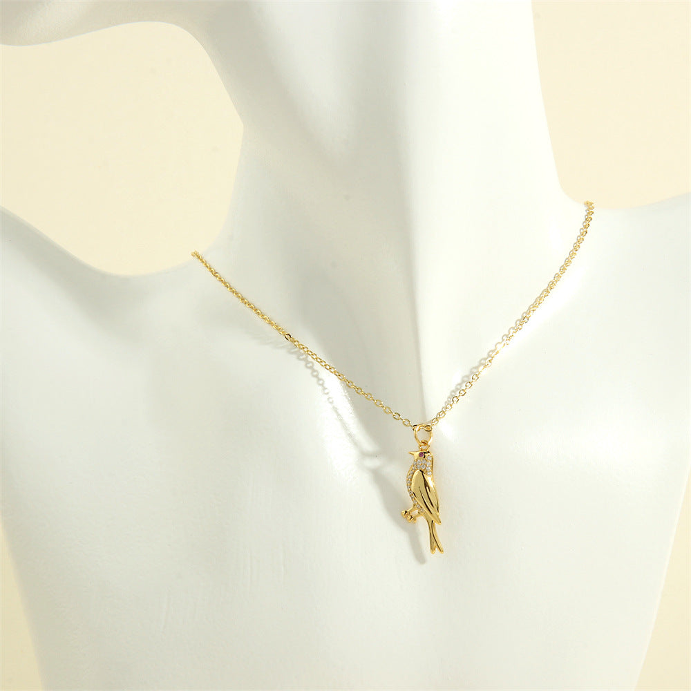 Elegant Gold Bird Necklace