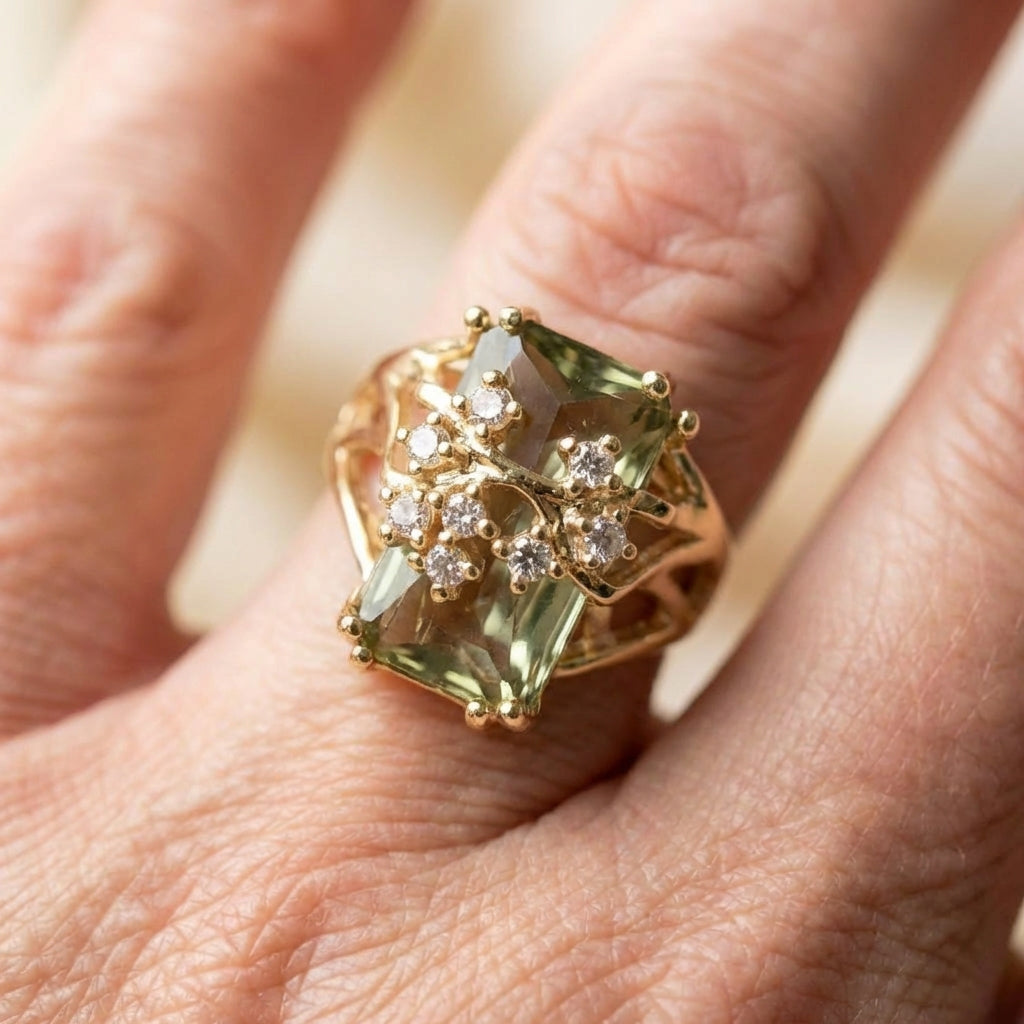 Green Zircon Ring
