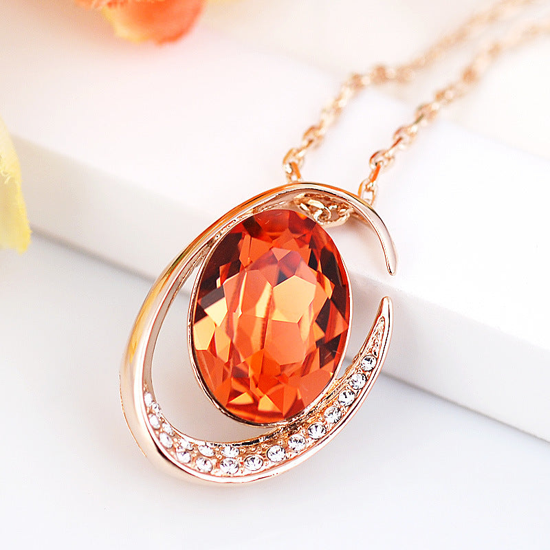 Elegant Red Crystal Necklace