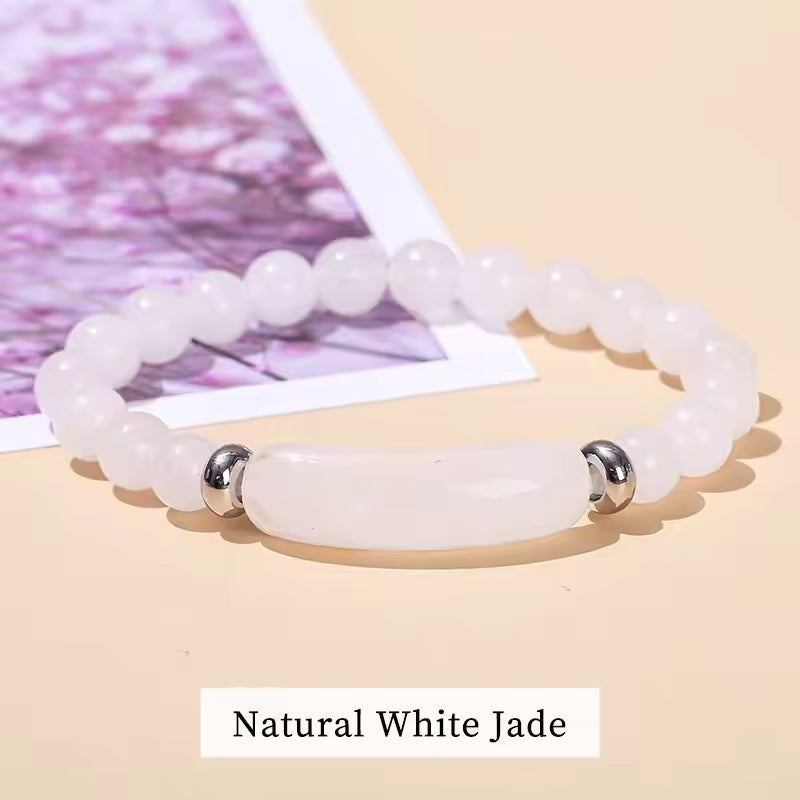 Elegant White Jade Bracelet