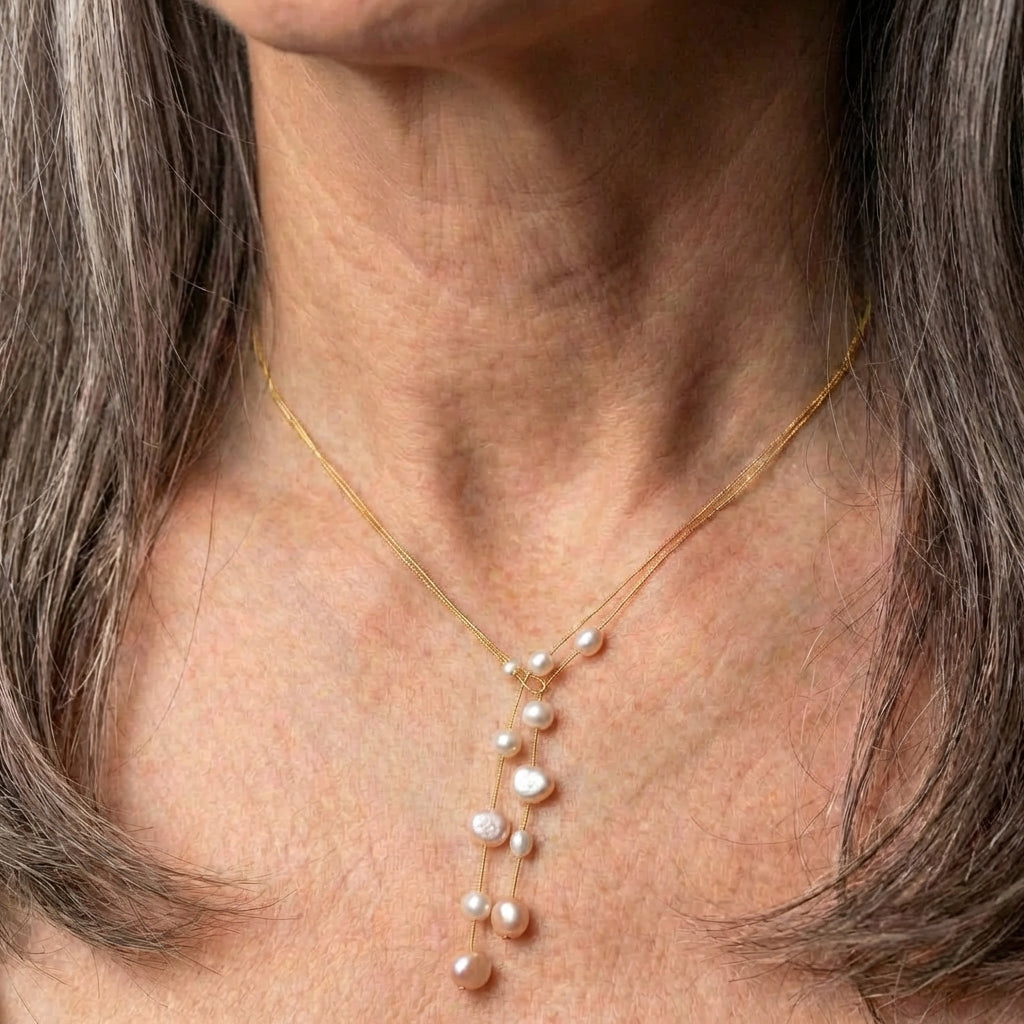 Dangling Pearl Necklace