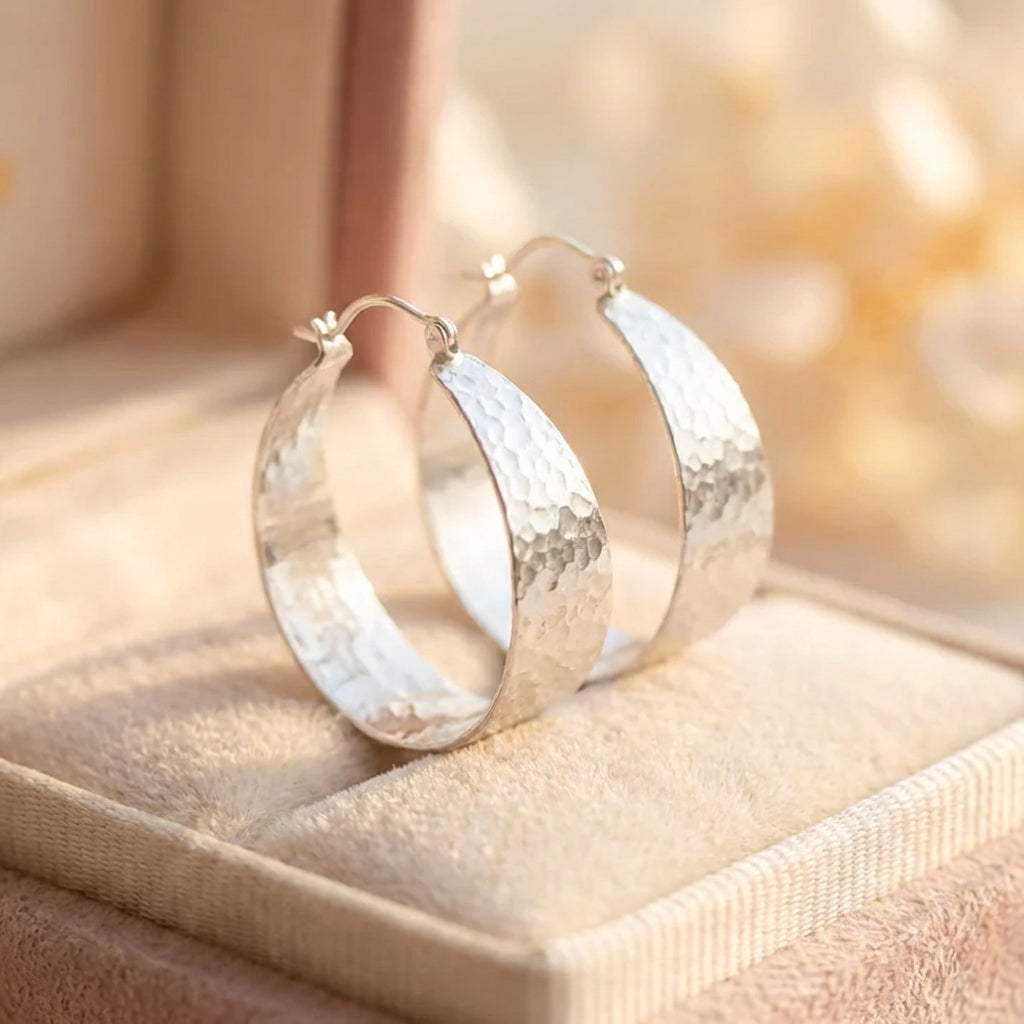 Vintage Silver Hoop Earrings