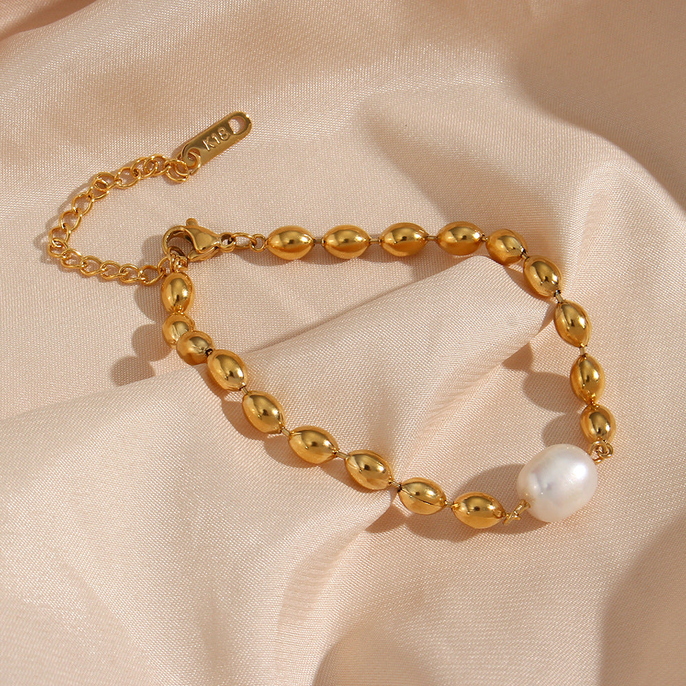Gold Pearl Bracelet