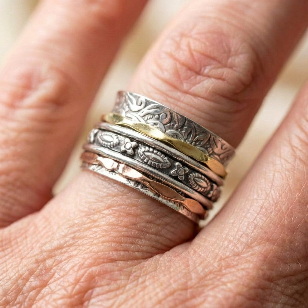 Handmade Engraved Silver Ring