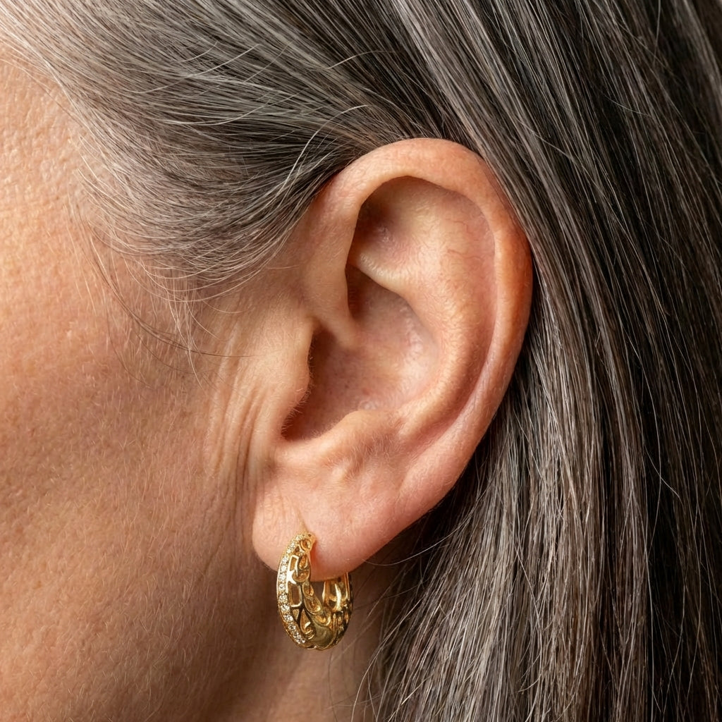 Minimalist Mandala Earrings in Gold