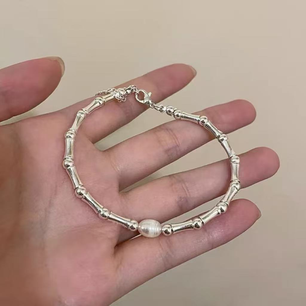 Silver Beaded Bracelet