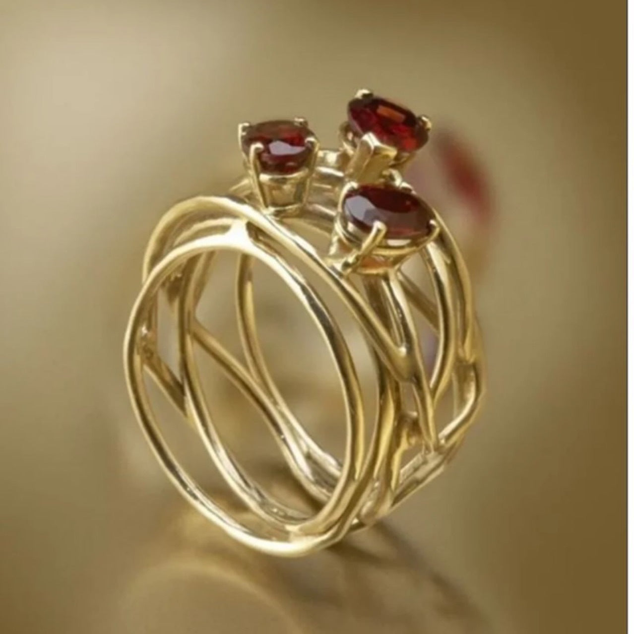 Statement Garnet Ring