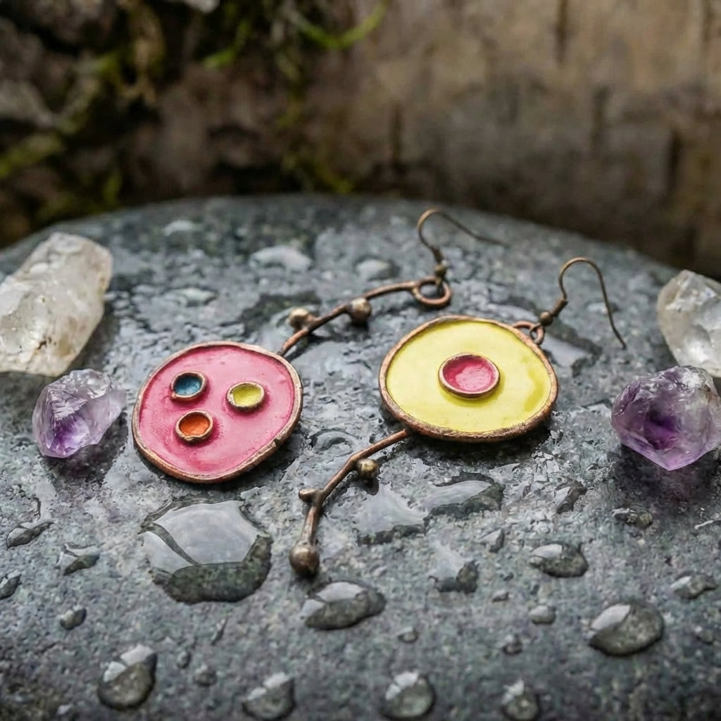 Vintage Asymmetric Dangle Earrings