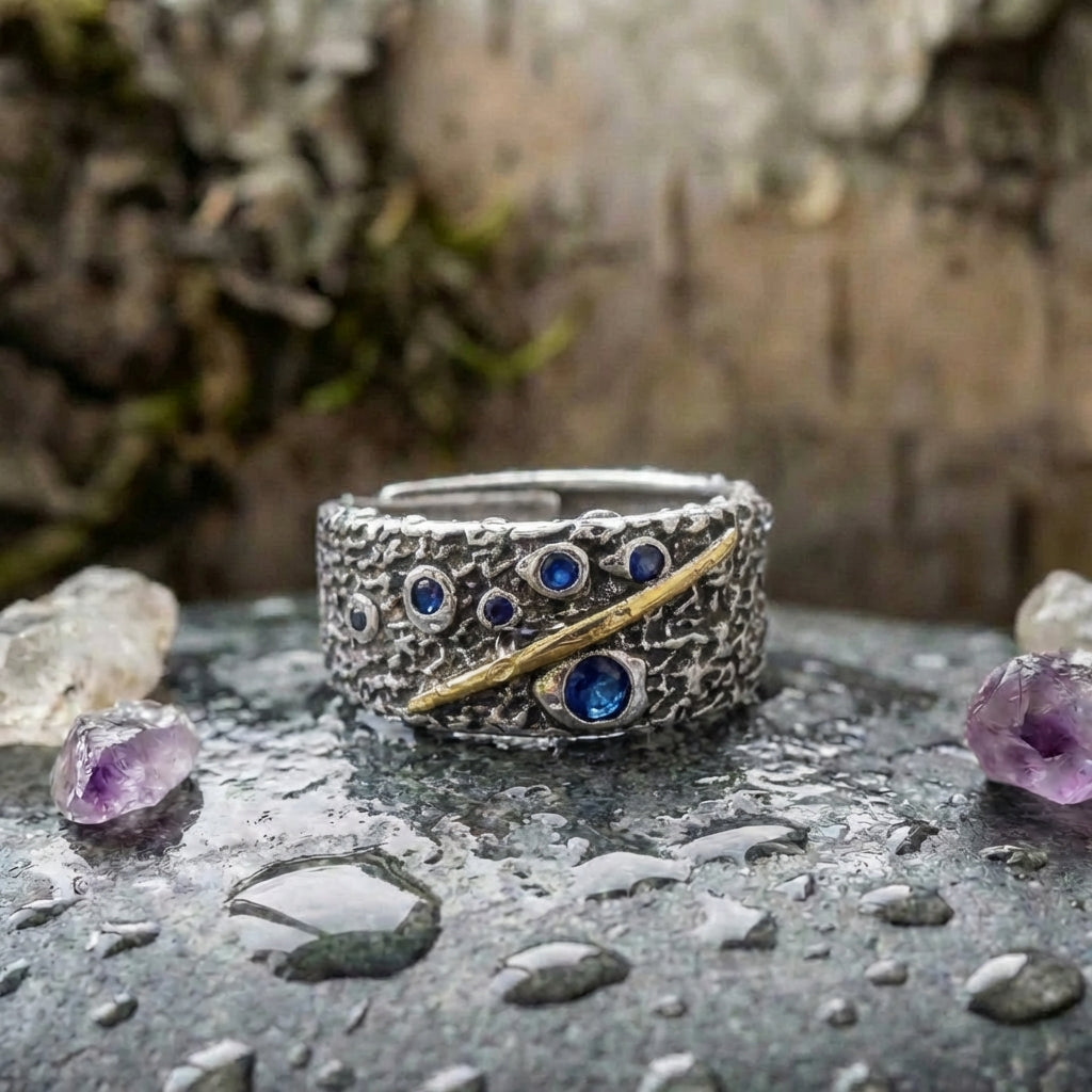 Vintage Blue Crystal Ring