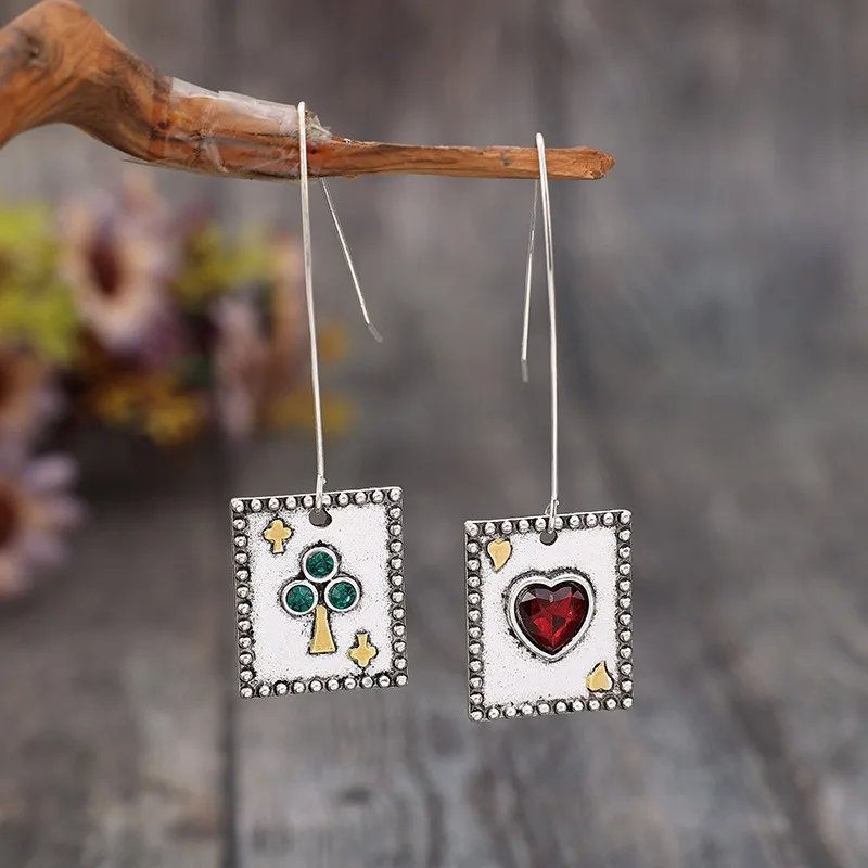 Vintage Heart Tree Earrings