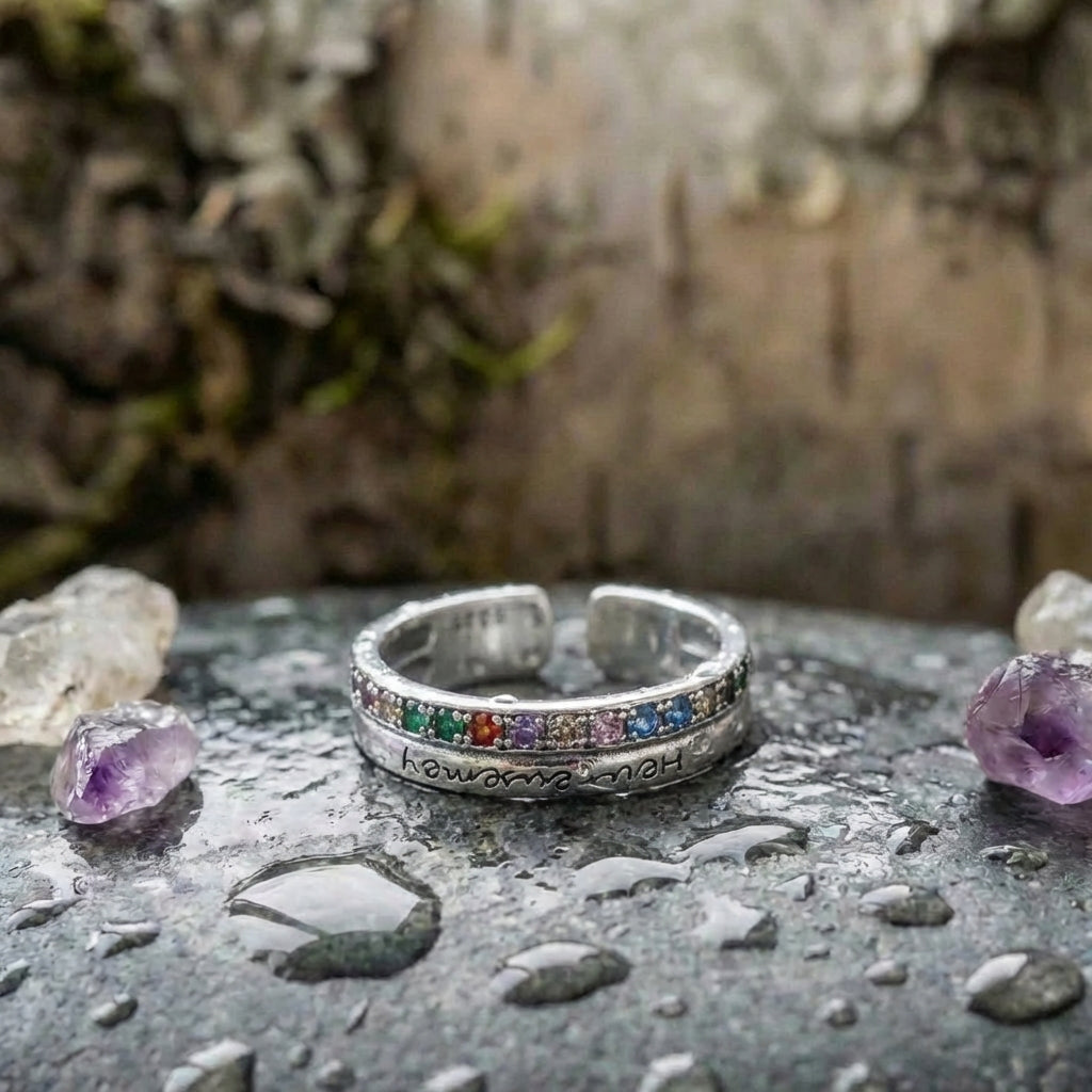 Vintage Rainbow Zircon Ring