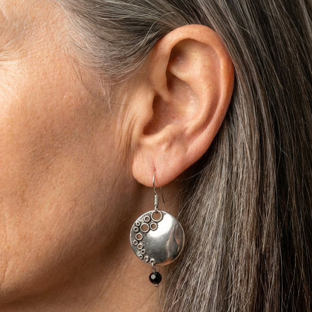 Silver Hollow Earrings