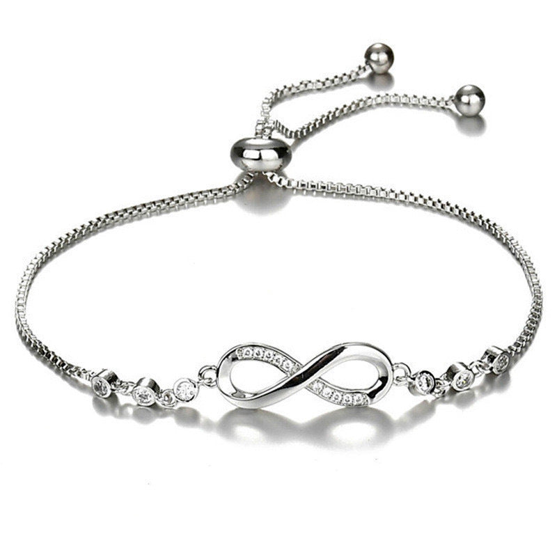 Vintage Silver Infinity Symbol Crystal