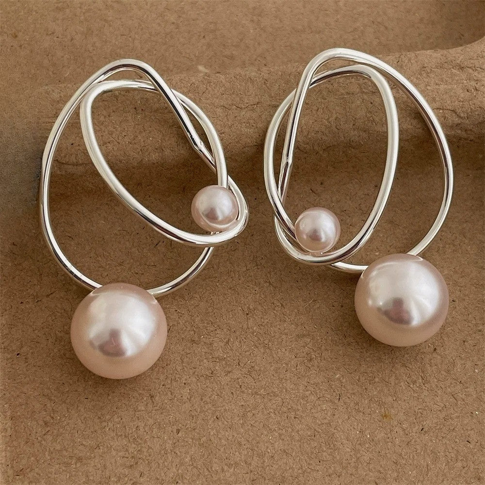 Vintage Silver Wire Pearl Pendant