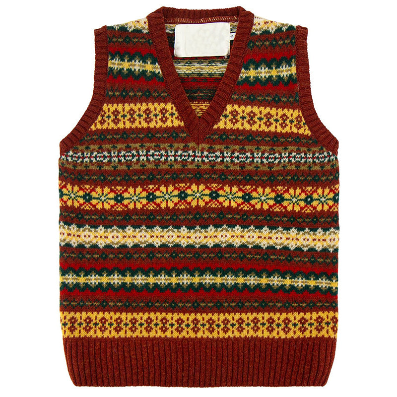 Vintage Floral Style Vest Sweater artswardrobe