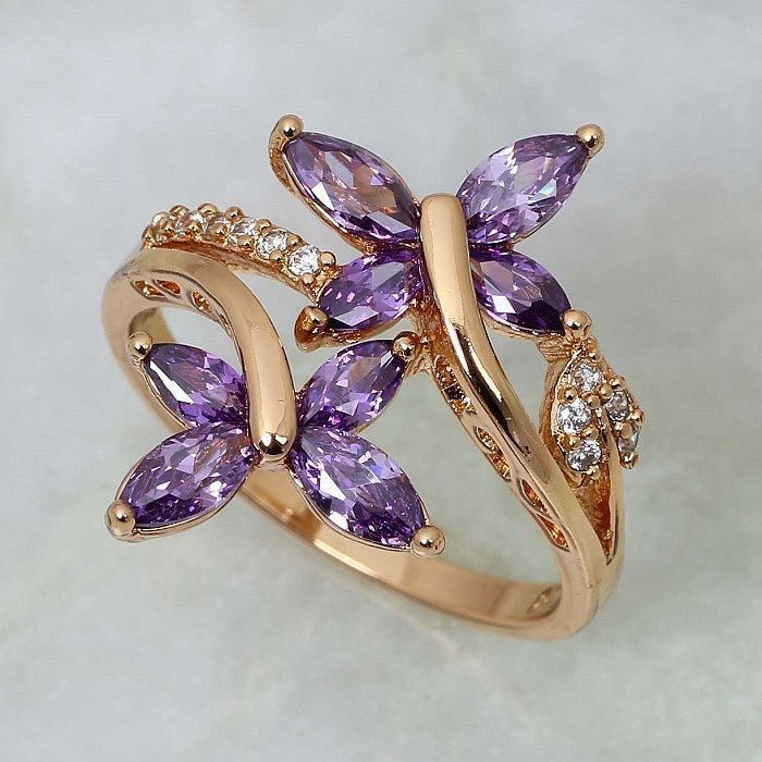 Amethyst Butterfly Ring