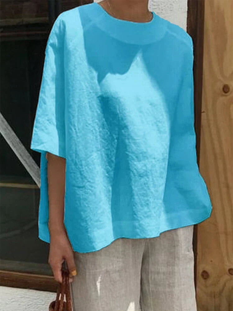 Comfortable, loose round neck top