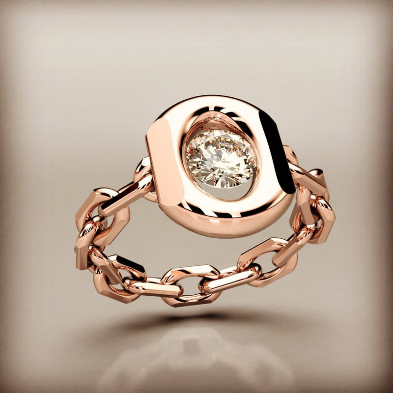 Exotic Chain Zirconia Ring