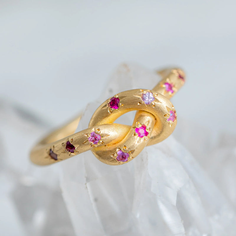 Shades Of Pink Pretzel Ring