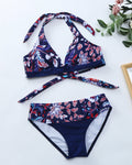 Bikini set with floral motif