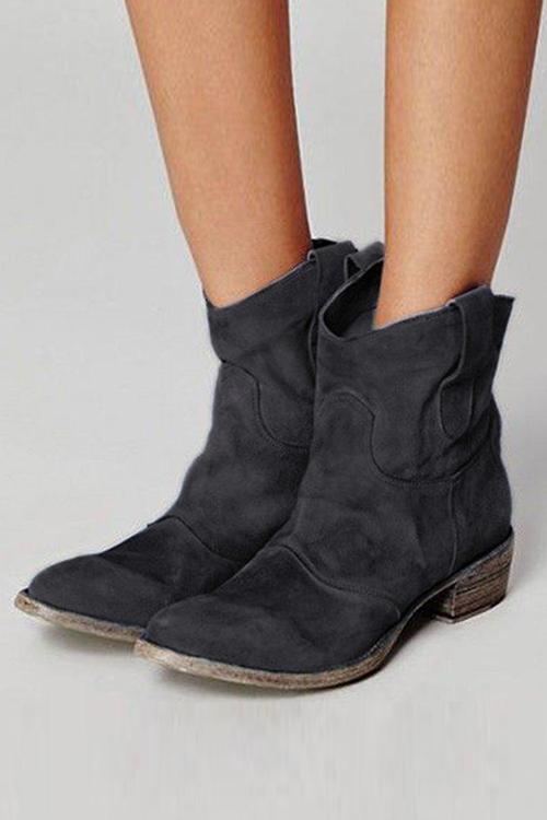 Supported suede ankle boots