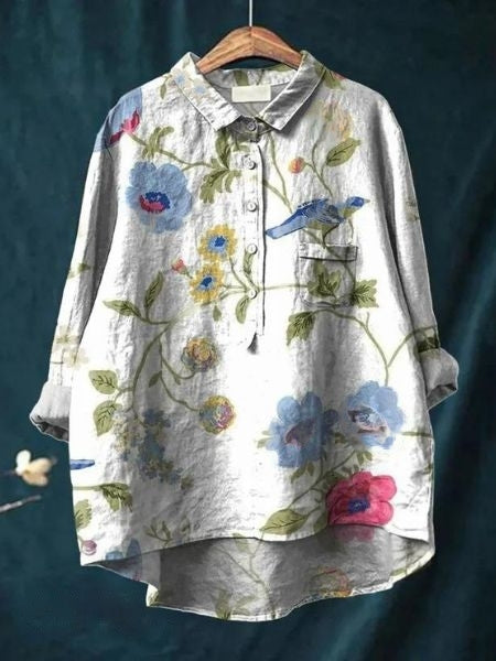 Elegant and versatile floral blouse
