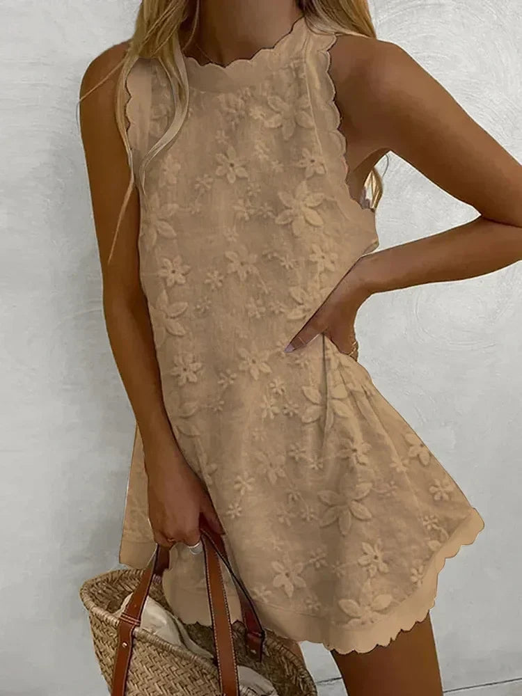 Ladies lace dress, casual, sleeveless