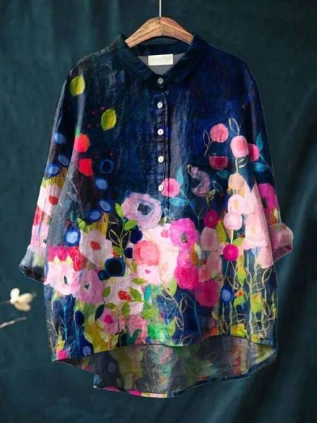 Elegant and versatile floral blouse