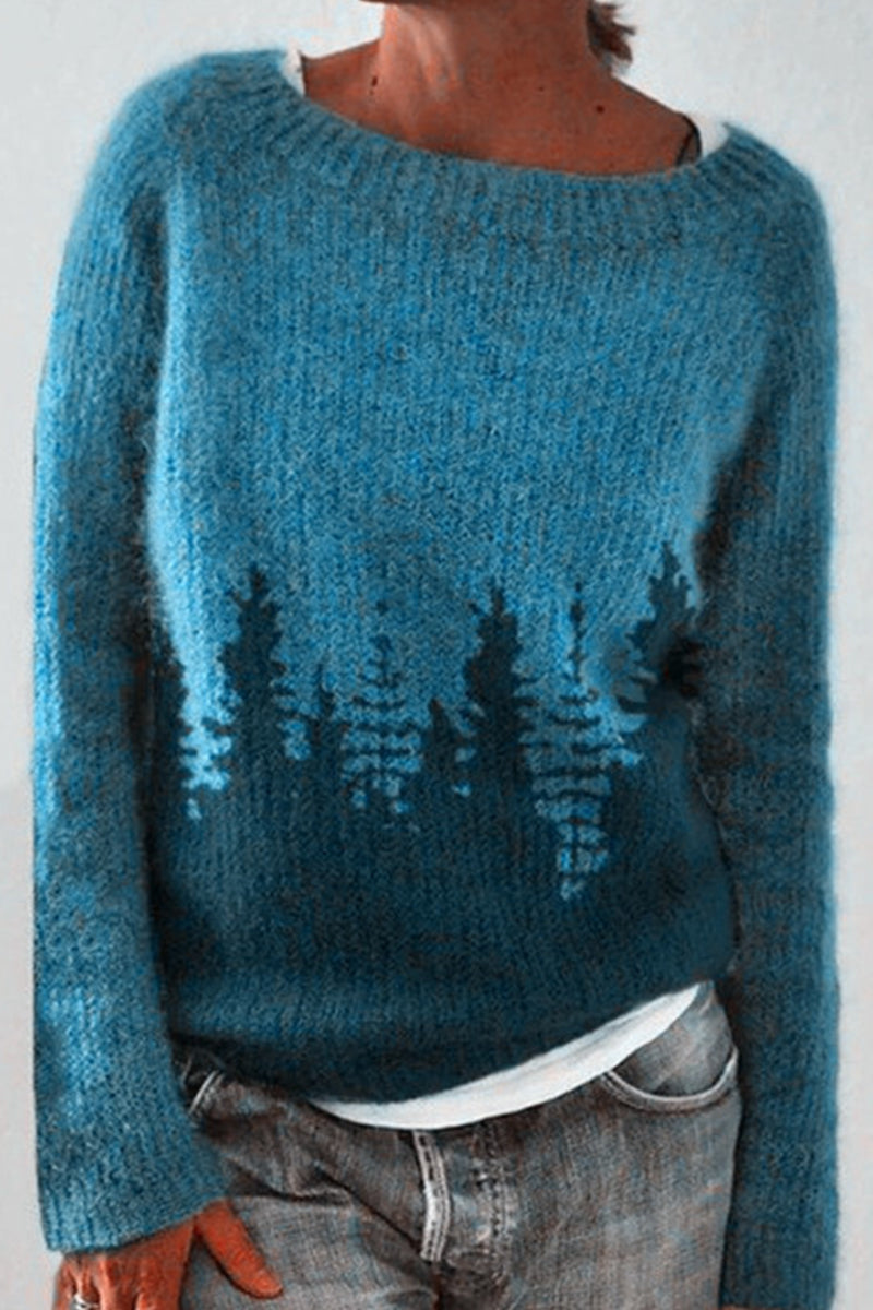 Cotton Sweater with Vintage Designs