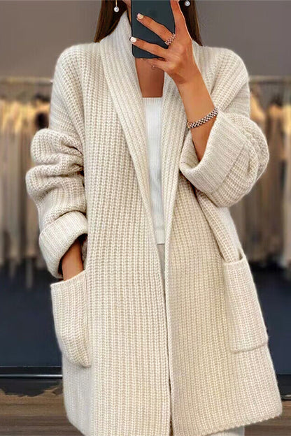 KS | Oversized knitted cardigan with front pockets
