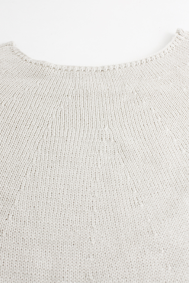 Daily Color Weave O Neck Sweaters
