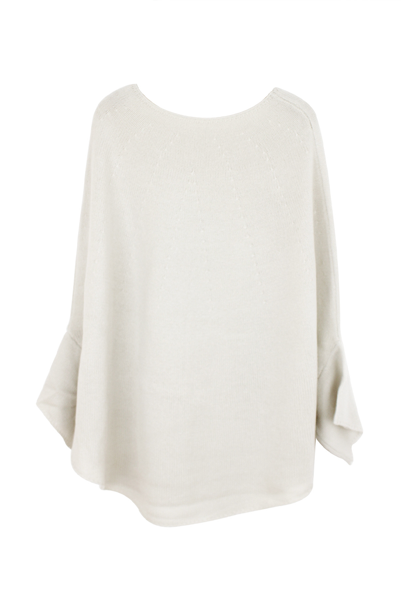 Daily Color Weave O Neck Sweaters