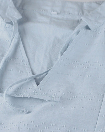 KS | A-line mini dress with V-neck, 3/4 sleeves and pockets