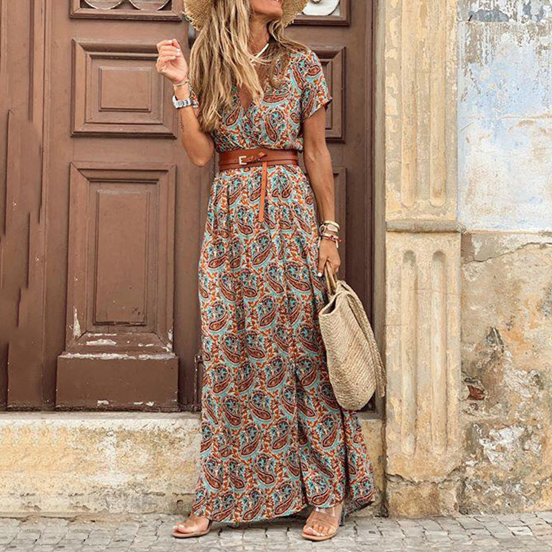 KS | Boho maxi dress with slit
