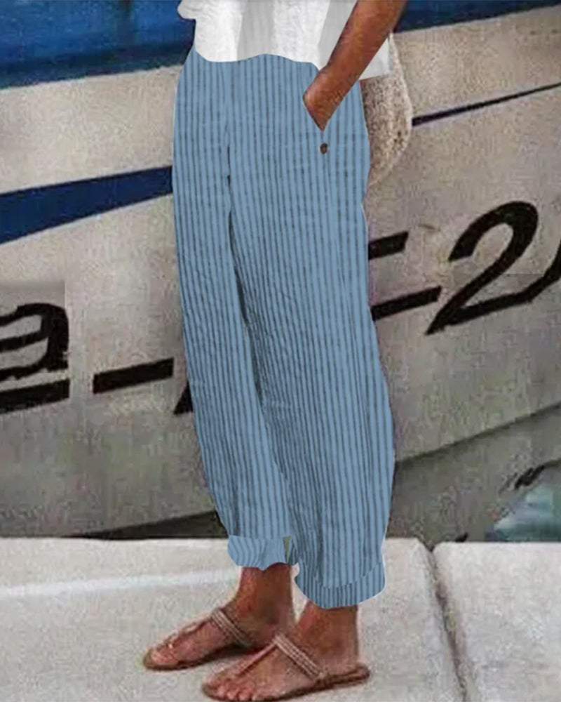 Striped Loose Pants