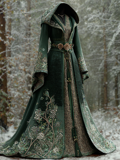 Comstylish Lady Christmas Retro Hooded Cloak