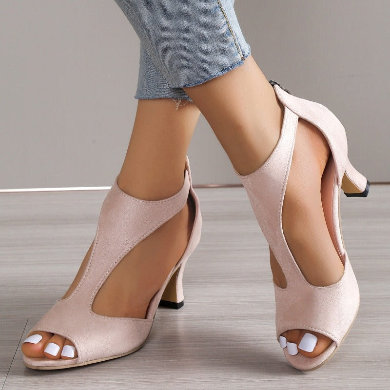 Peep-toe heels