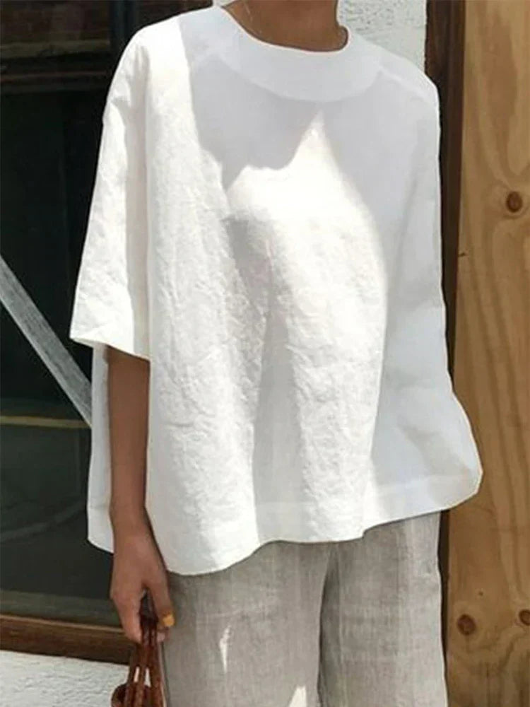Comfortable, loose round neck top