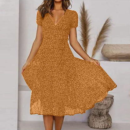 KS | V-neck wrap midi dress
