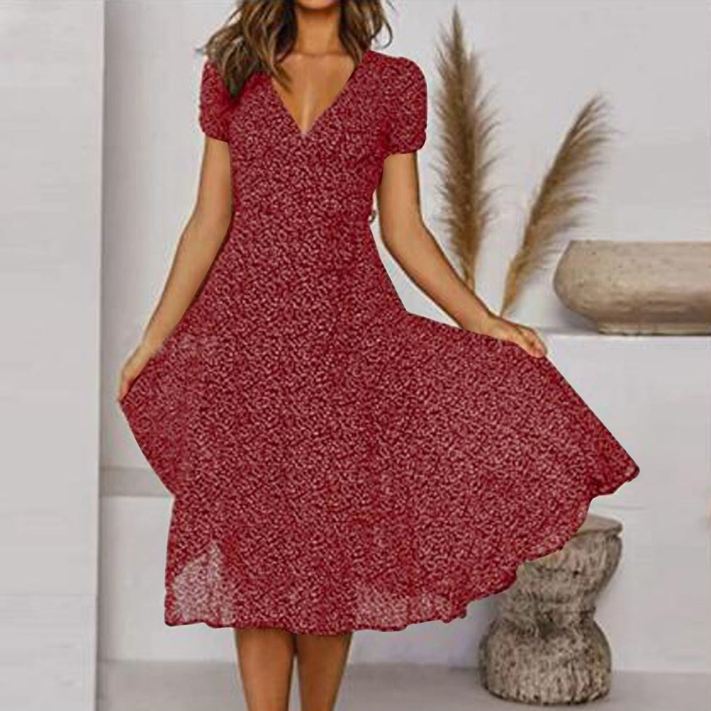 V-neck wrap wedding dress