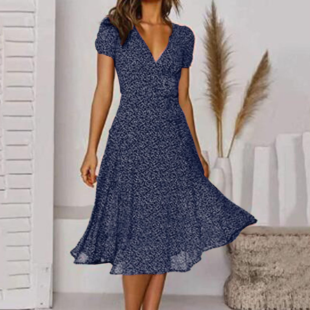 V-neck wrap wedding dress