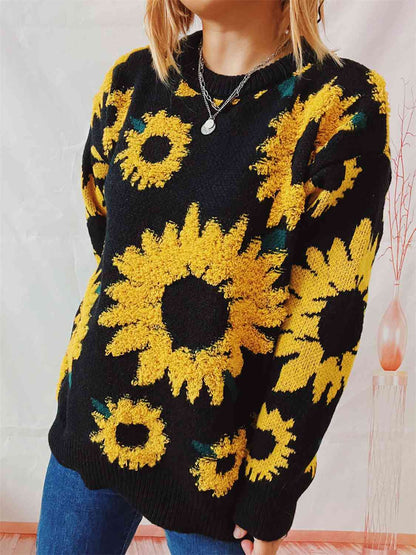 Cotton Cable Knit Turtleneck with Oversized Twisted Cable Panel