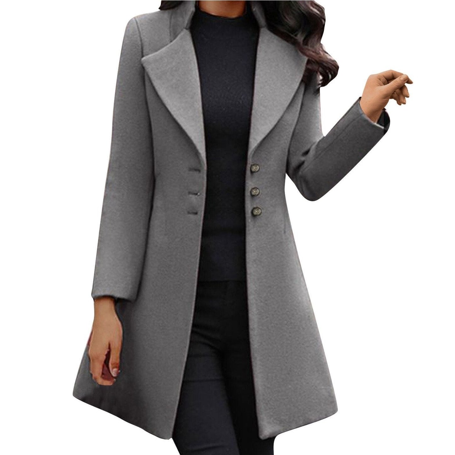 JO | Italian wool coat with long sleeves