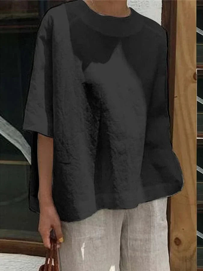 Comfortable, loose round neck top